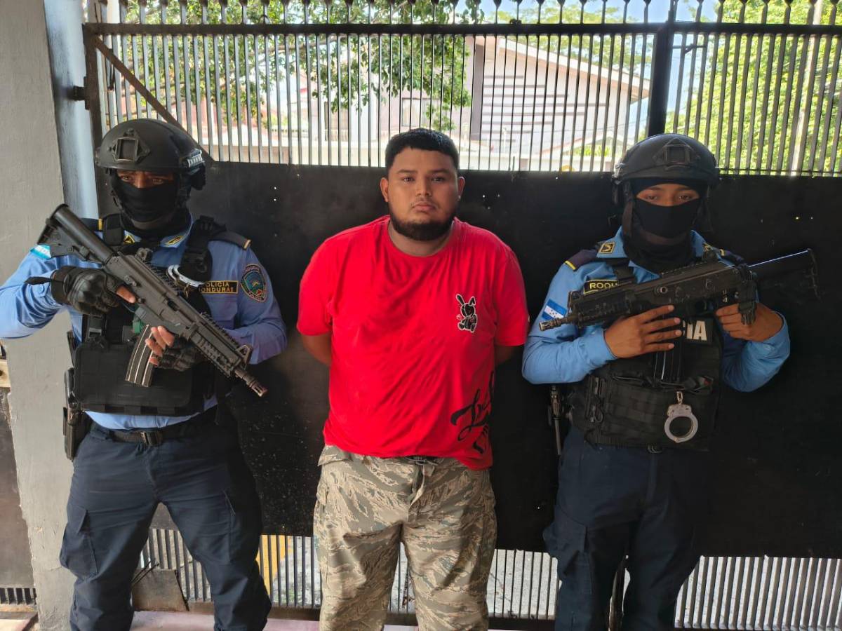 Cae peligrosa célula de la MS-13 con armas de guerra y lanzagranadas en Yoro
