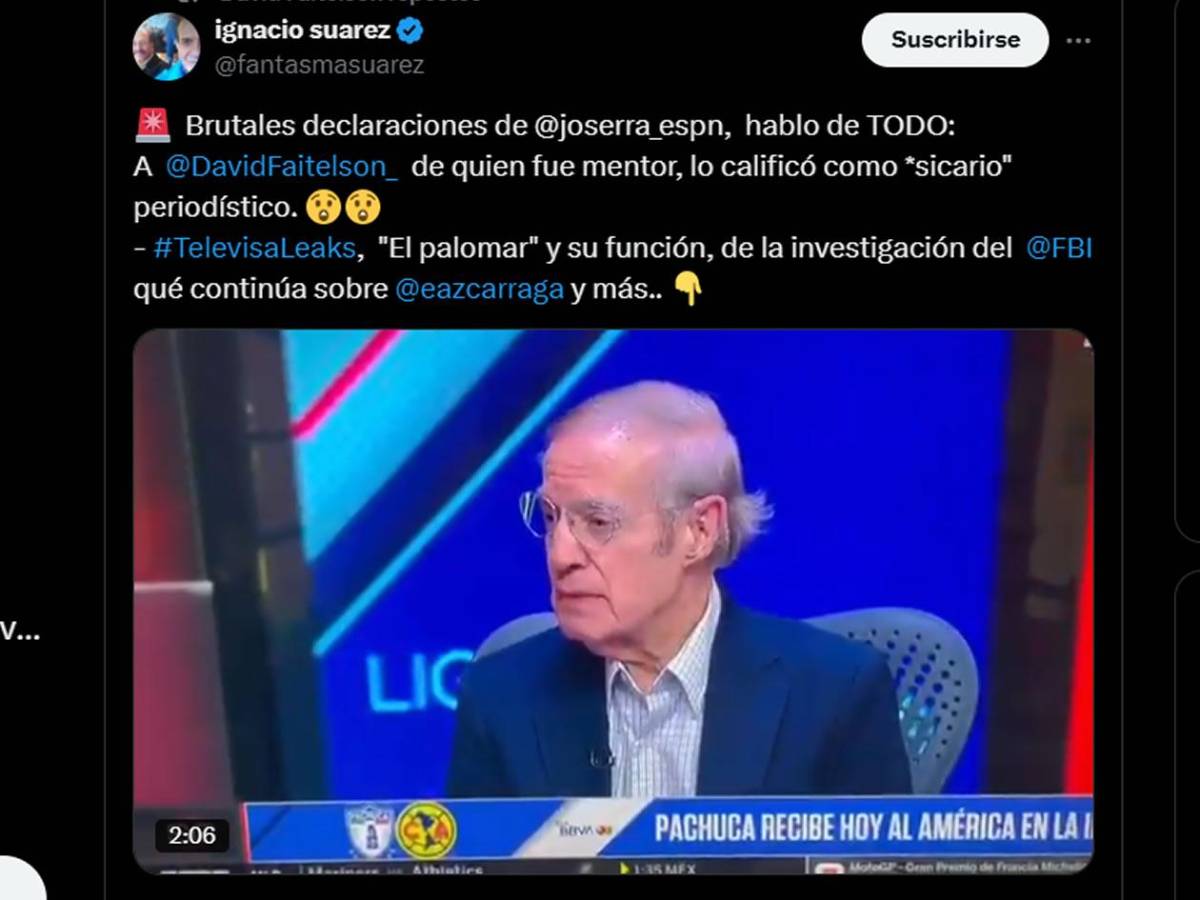 Faitelson destapa problemas de adicción de José Ramón, quien lo llamó sicario