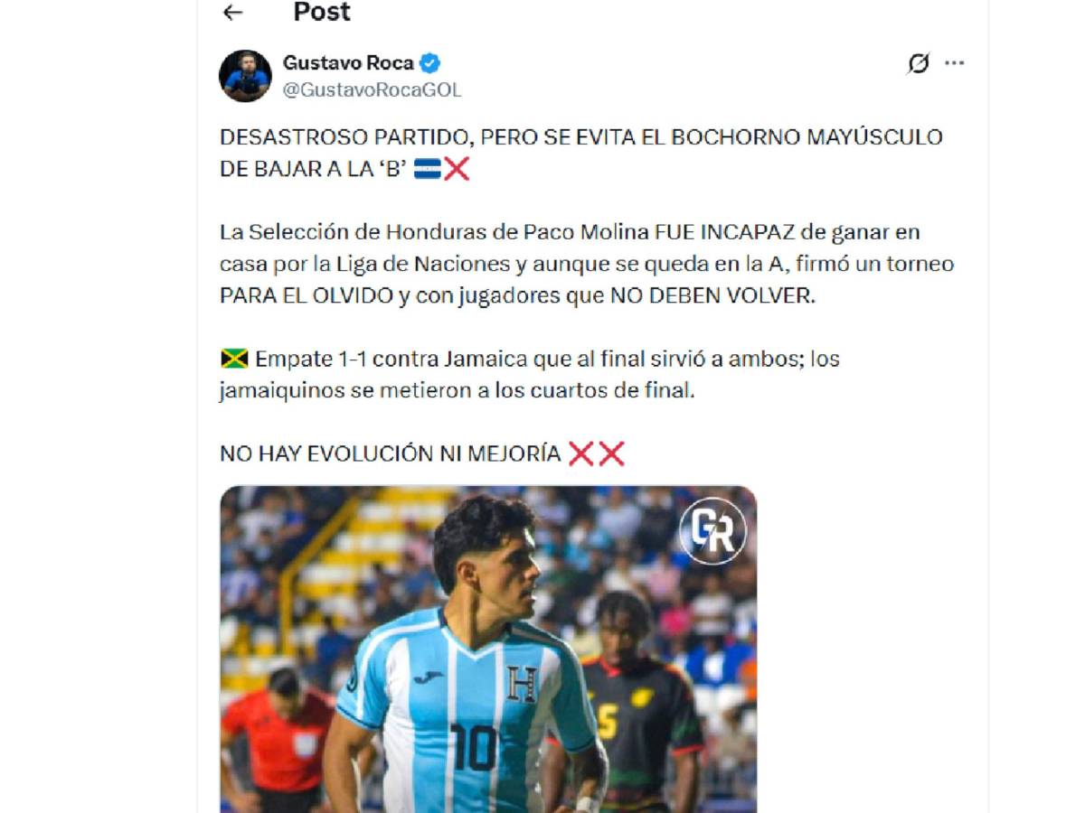 Señalan al culpable y decepción por Honduras: “Aprovecharon regalo del árbitro”