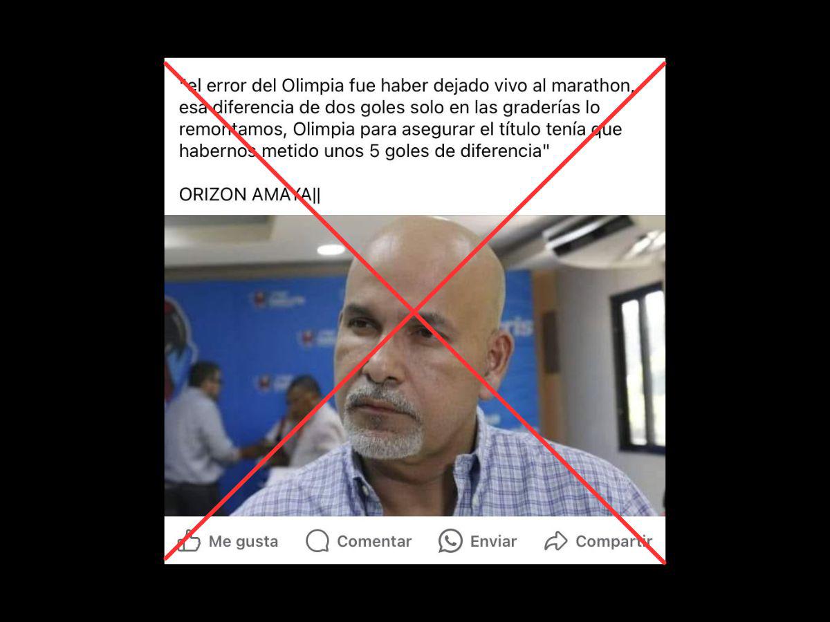Captura de pantalla a una publicación de Facebook realizada el 24 de mayo de 2024.
