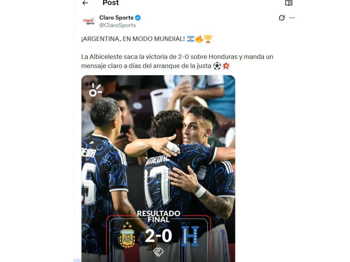 Argentina - Honduras: Indignación, señalan a jugador de la H y curioso blooper