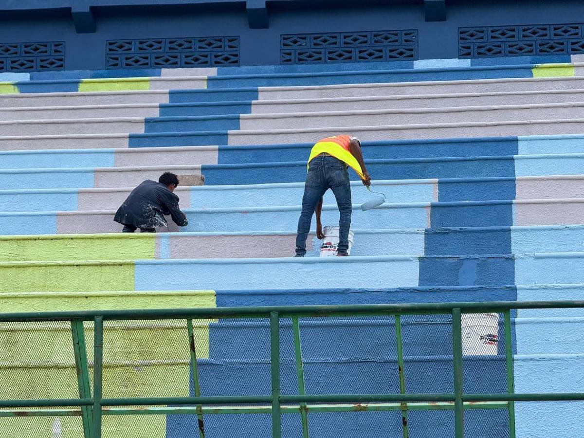 ¡Belleza! Así avanza la remodelación y nueva grama de otro estadio de Liga Nacional