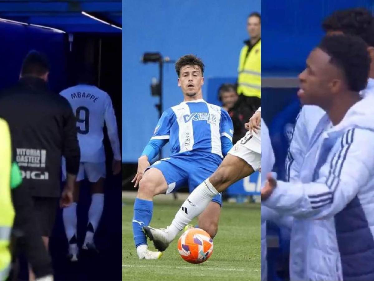 La terrible entrada de Mbappé a rival, gritos a Asencio y queja de Vinicius