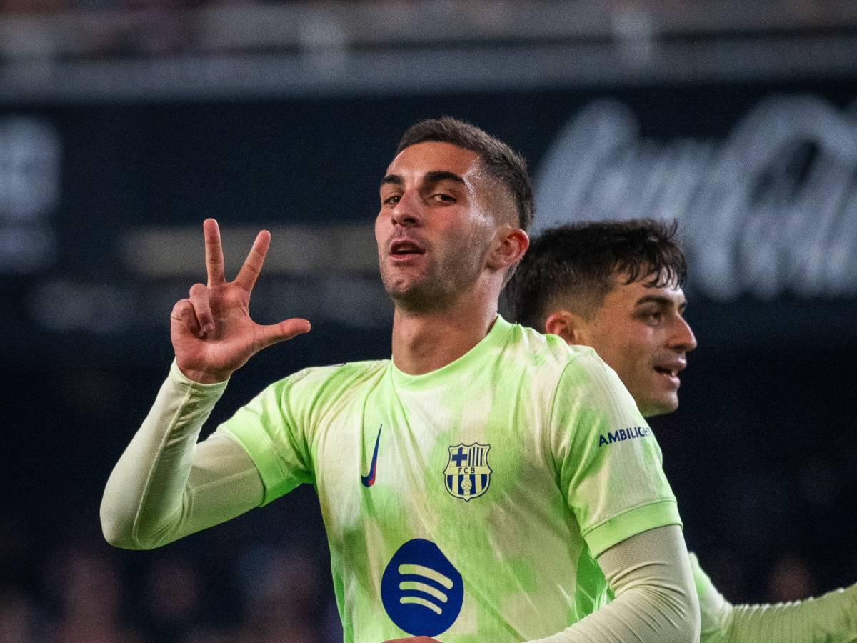 Ferran Torres fue la figura del Valencia vs Barcelona al marcar un hat-trick en Mestalla.