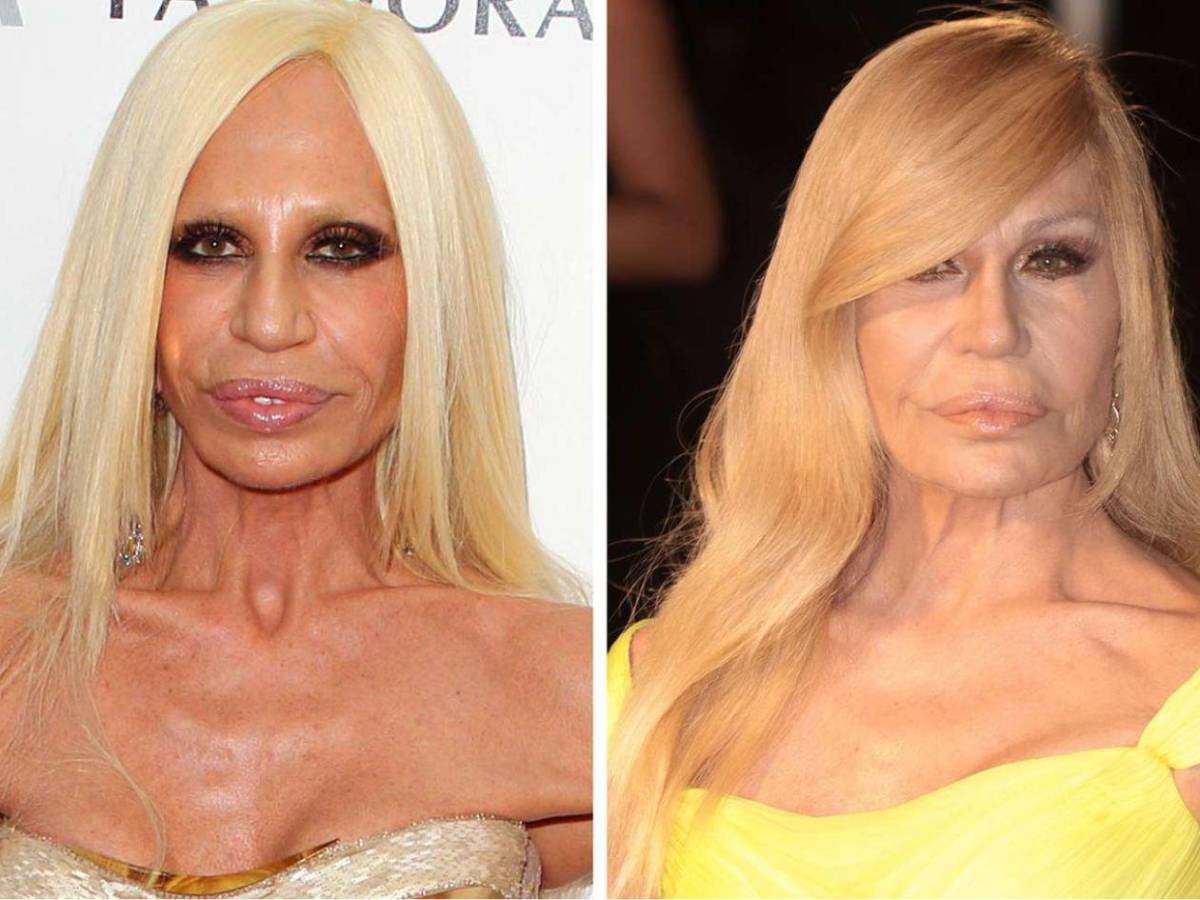 Antes y después de Donatella Versace: así es el cambio físico de la diseñadora de modas