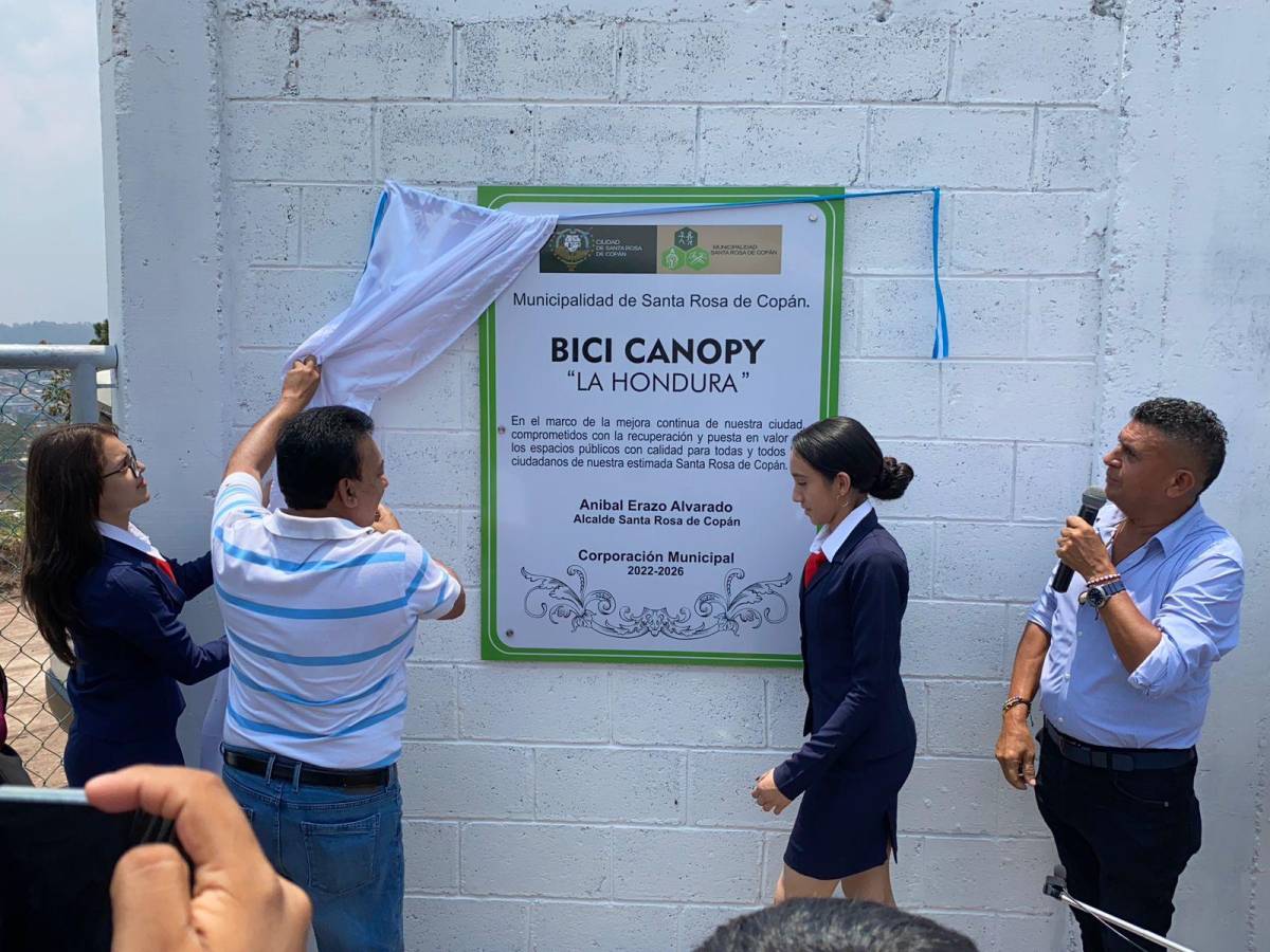Inauguración de Bici Canopy en Santa Rosa de Copán.