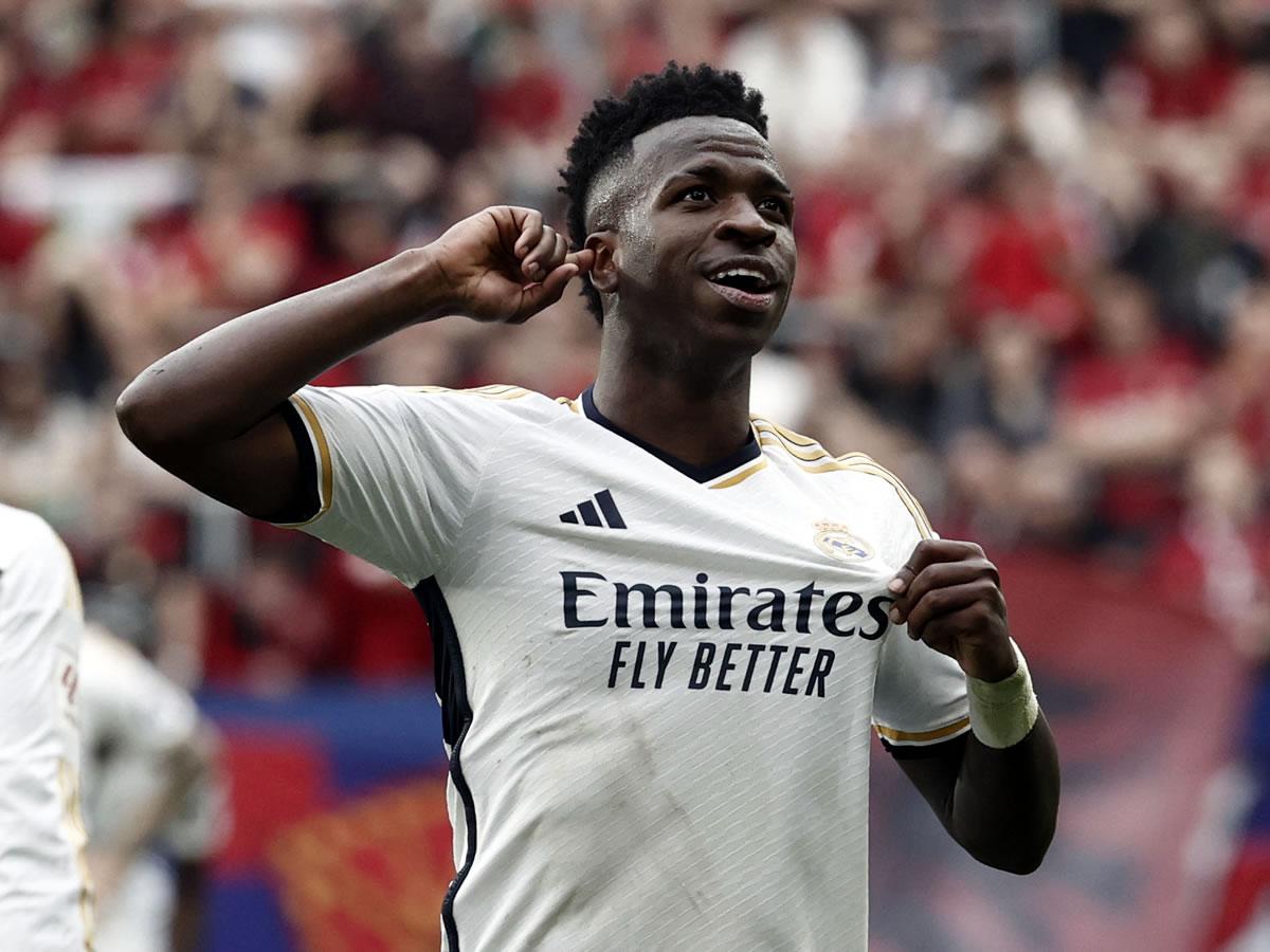 Vinicius figura: Real Madrid triunfa ante Osasuna y da un paso hacia el título
