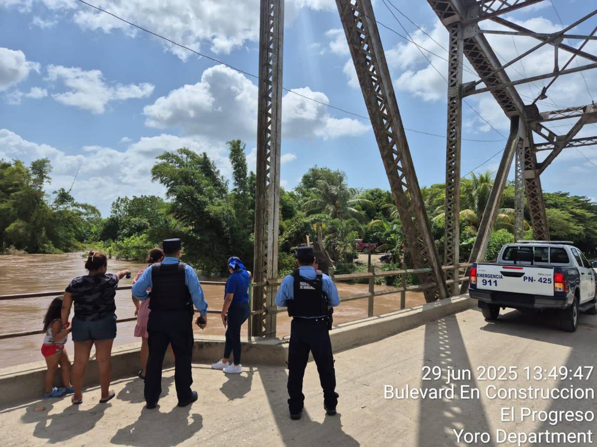 Refuerzan seguridad en zonas afectadas por inundaciones en El Progreso, Yoro