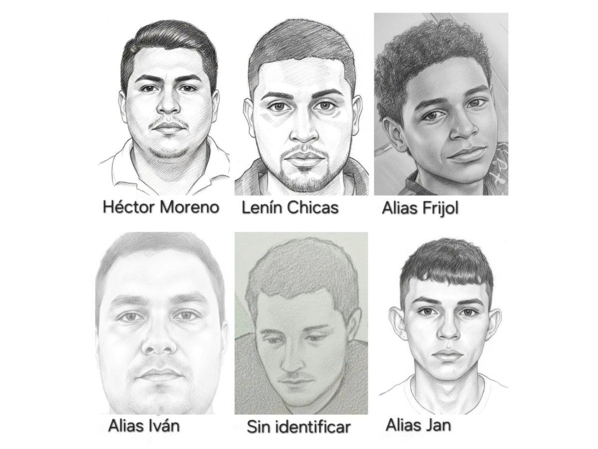 Estos son los supuestos seis temibles asaltantes que operan en el Valle de Sula