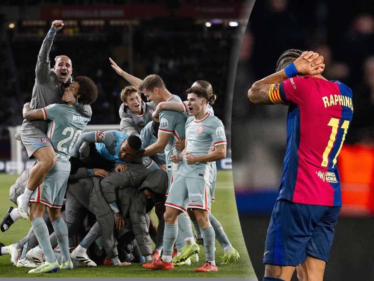 Atlético tumba al Barcelona en el último segundo y cierra el 2024 en el liderato de la Liga Española