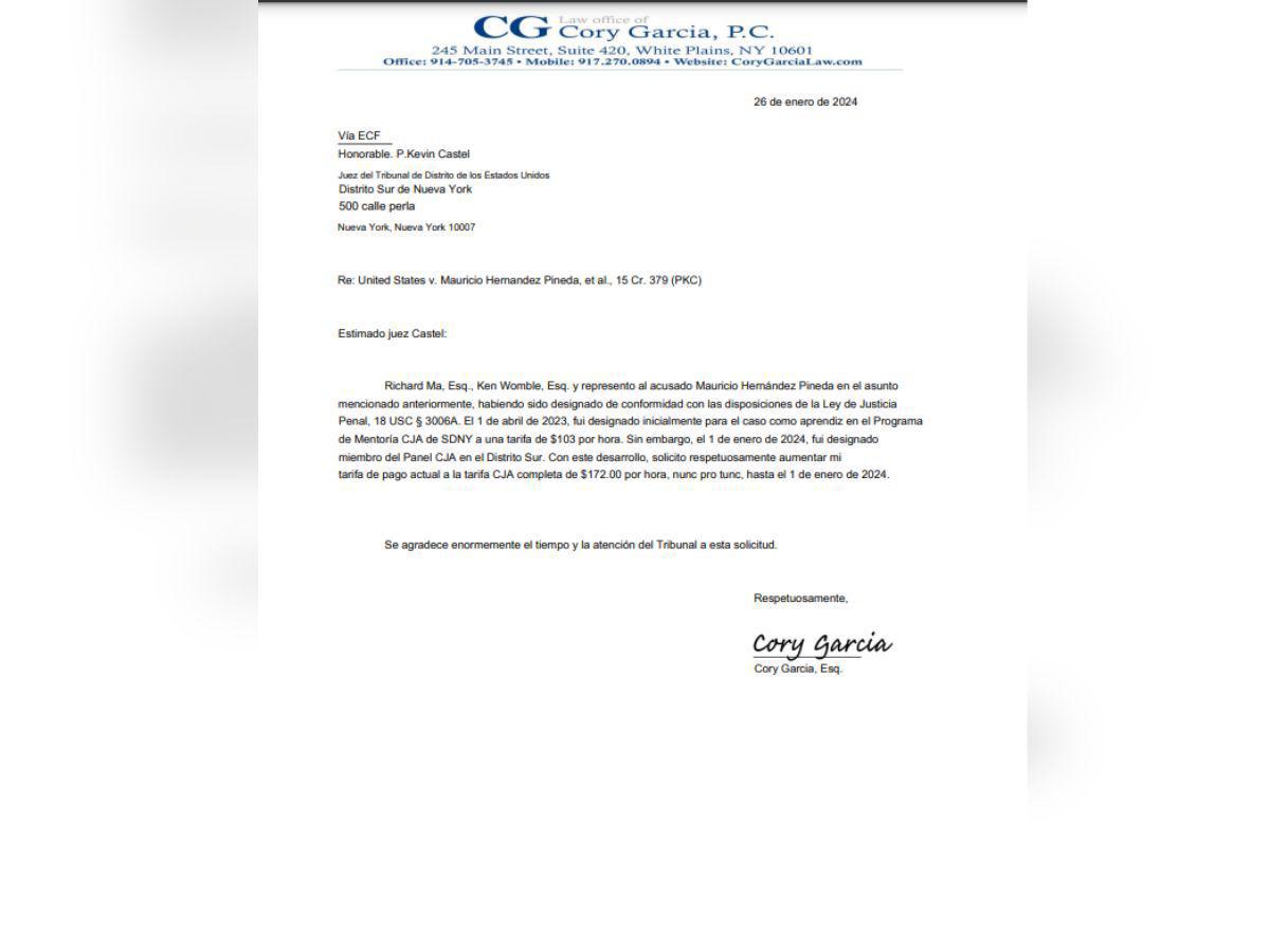 $!Petición del abogado Cory García.