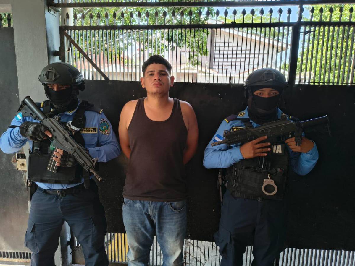Cae peligrosa célula de la MS-13 con armas de guerra y lanzagranadas en Yoro