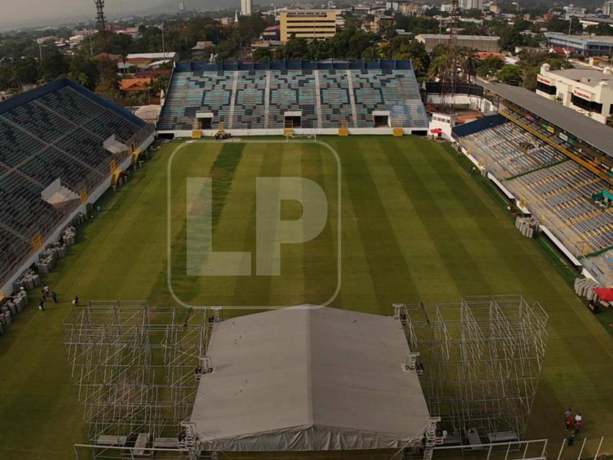 Increíble: Así quedó la cancha del Estadio Morazán tras concierto en SPS