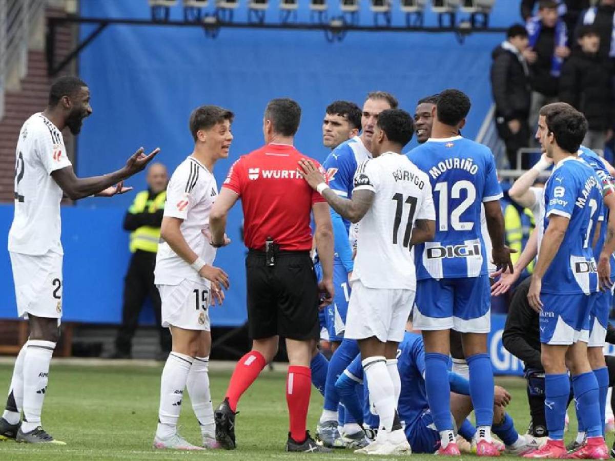 La terrible entrada de Mbappé a rival, gritos a Asencio y queja de Vinicius