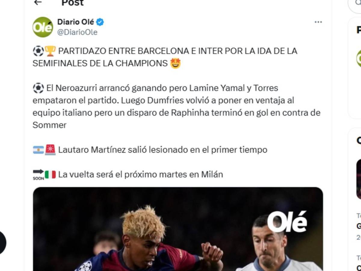 Robo histórico: Revuelo tras el Barcelona vs Inter; Haaland sorprende