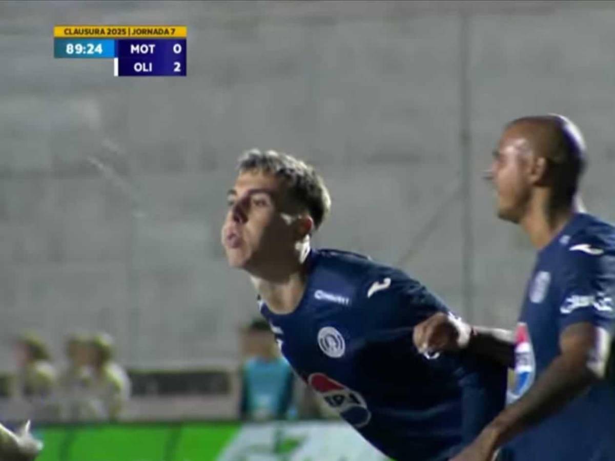 Olimpia amarga a Motagua, bronca y vergonzoso acto de Rodrigo Auzmendi