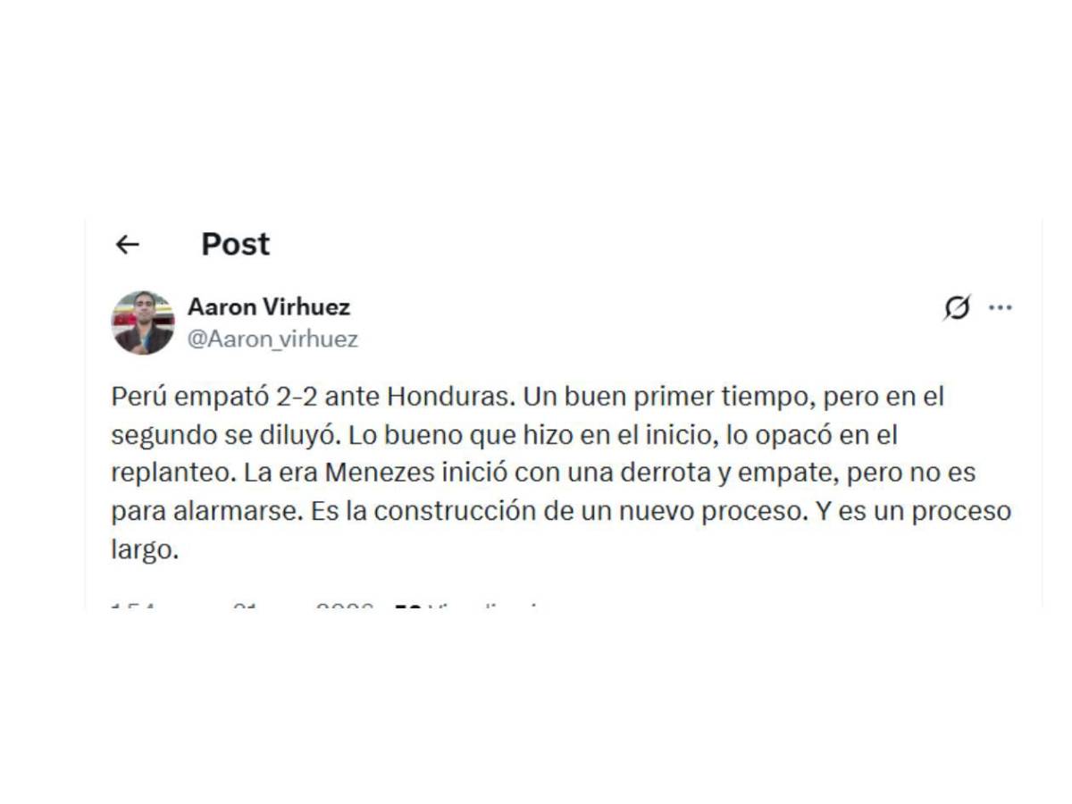 Ilusión en Honduras, sorpresa en Perú y señalan a futbolista tras el amistoso