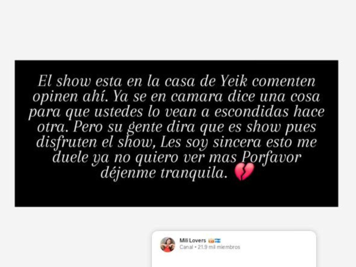Milagro Flores sobre “coqueteo” de Supremo con otra chica: esto me duele