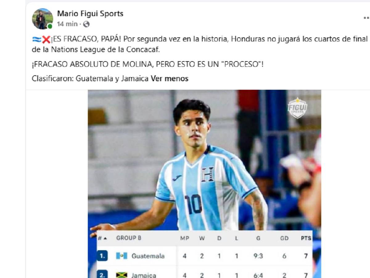 Señalan al culpable y decepción por Honduras: “Aprovecharon regalo del árbitro”