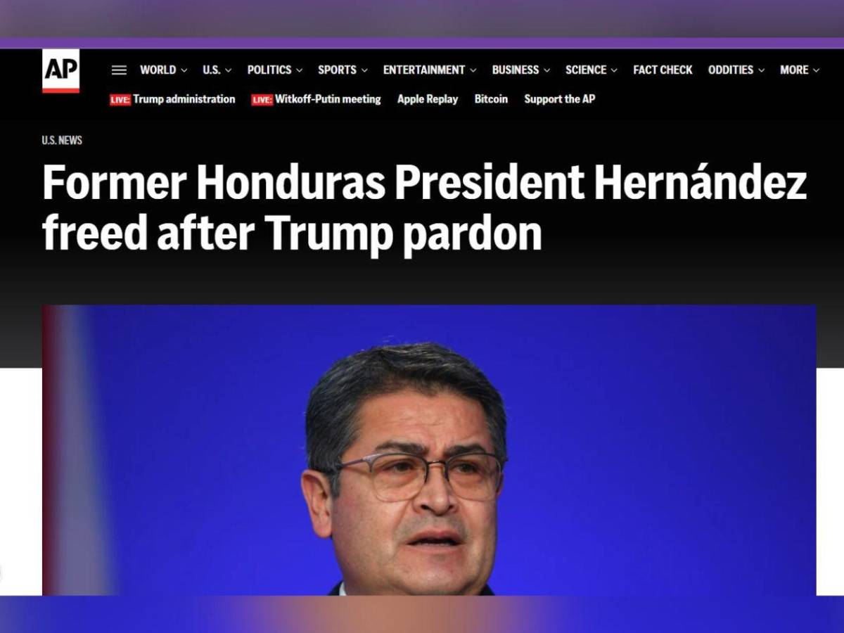 Así narra la prensa mundial la inesperada salida de prisión de Juan Orlando Hernández