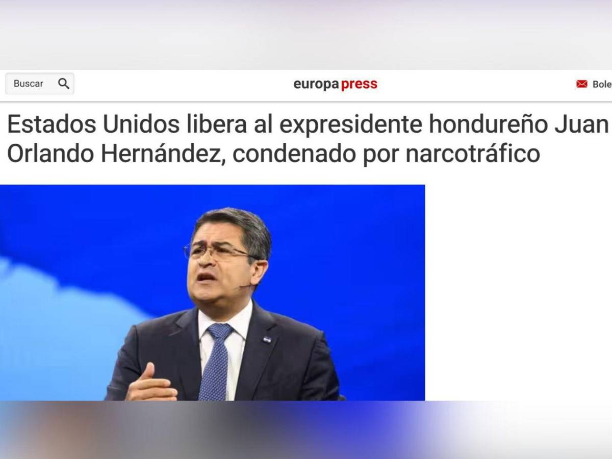 Así narra la prensa mundial la inesperada salida de prisión de Juan Orlando Hernández