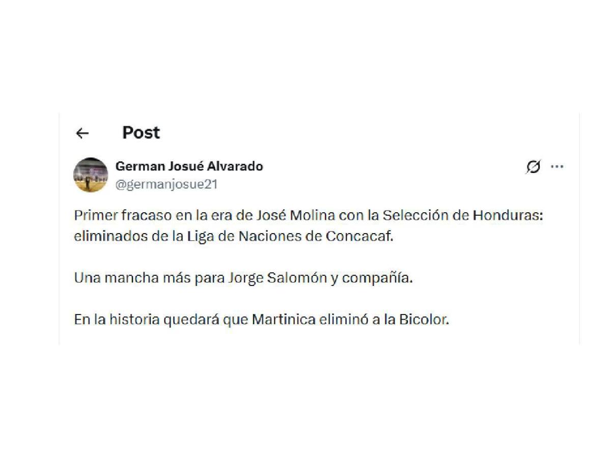 Señalan al culpable y decepción por Honduras: “Aprovecharon regalo del árbitro”