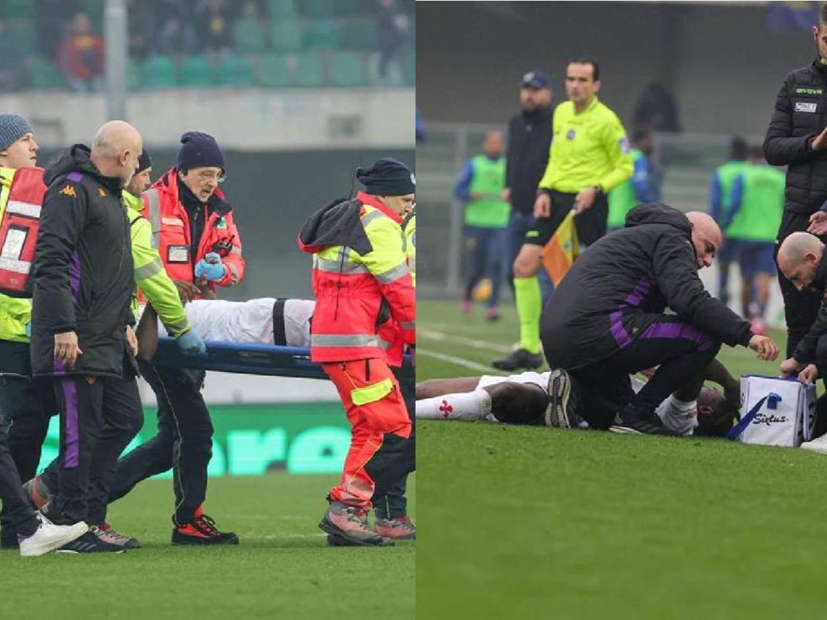 Susto en Italia: sufrió un fuerte golpe y se desplomó en pleno partido