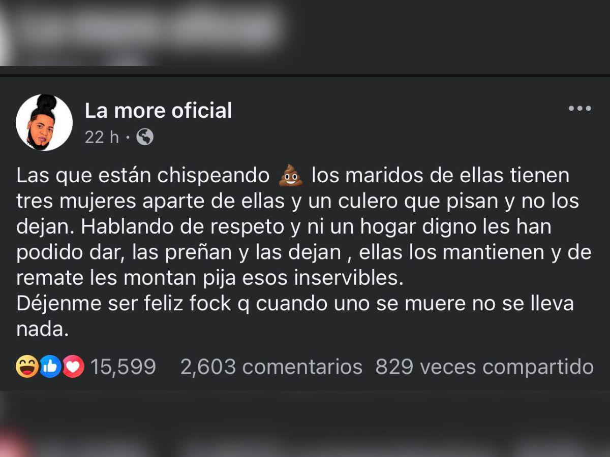 Reaparece esposa de La More y publica emotivo mensaje tras escándalo con Alejandra Rubio