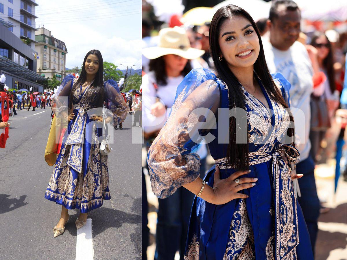 ¿Quién es la bella maestra que acaparó miradas en los desfiles de San Pedro Sula?
