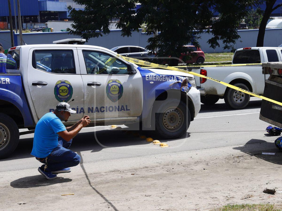 Motociclista muere tras accidente con rastra estacionada en la Vuelta del Cura, Choloma
