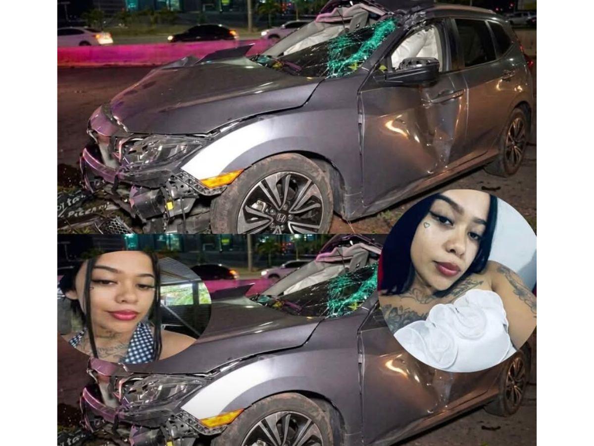 Famosa tiktoker hondureña sufre aparatoso accidente en Tegucigalpa