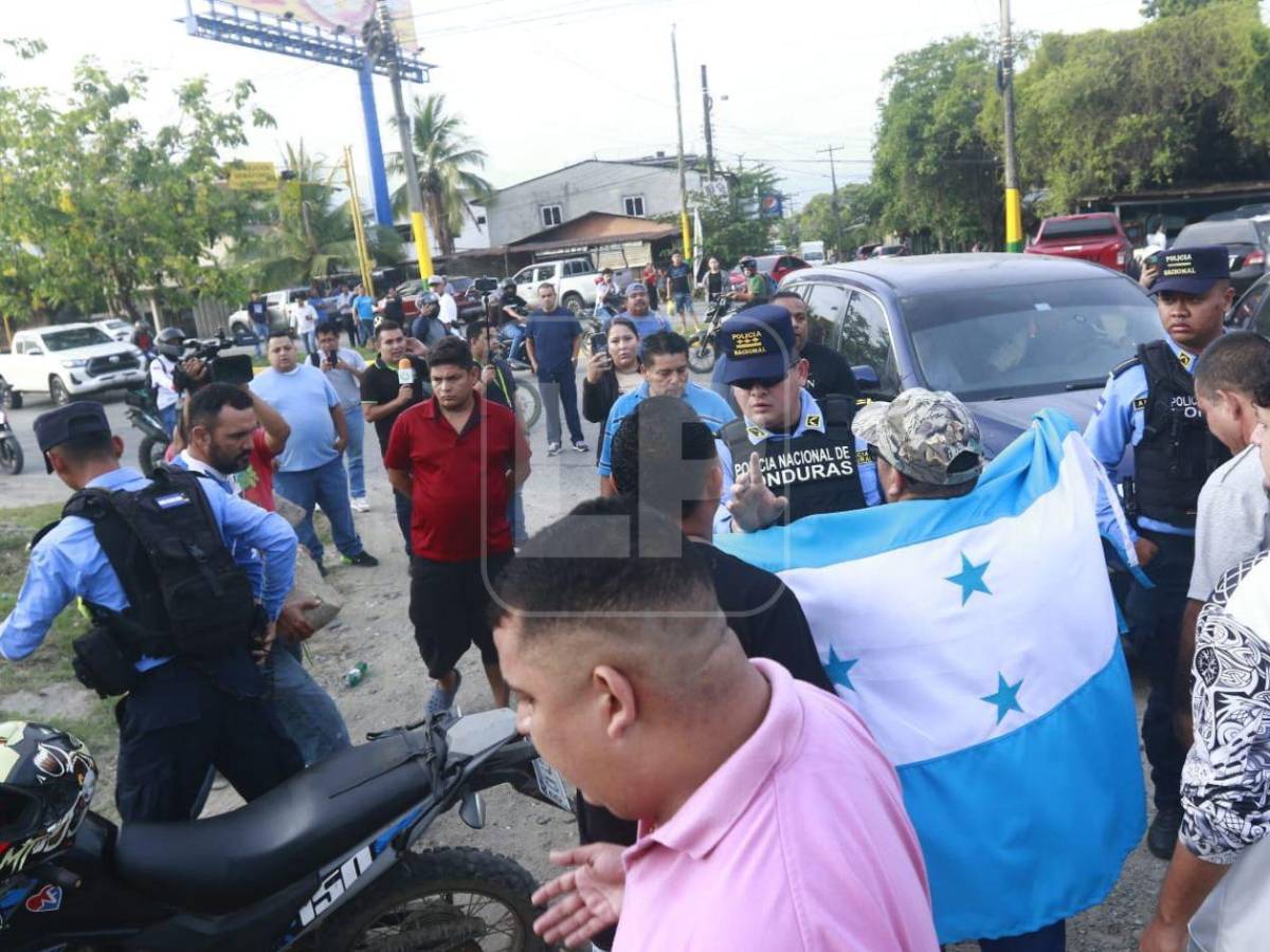 Las imágenes del desalojo de manifestantes en El Progreso, Yoro