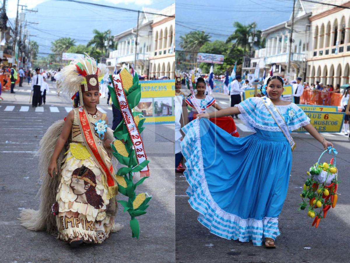 Fervor patrio en La Ceiba: los niños rinden honor con colorido desfile
