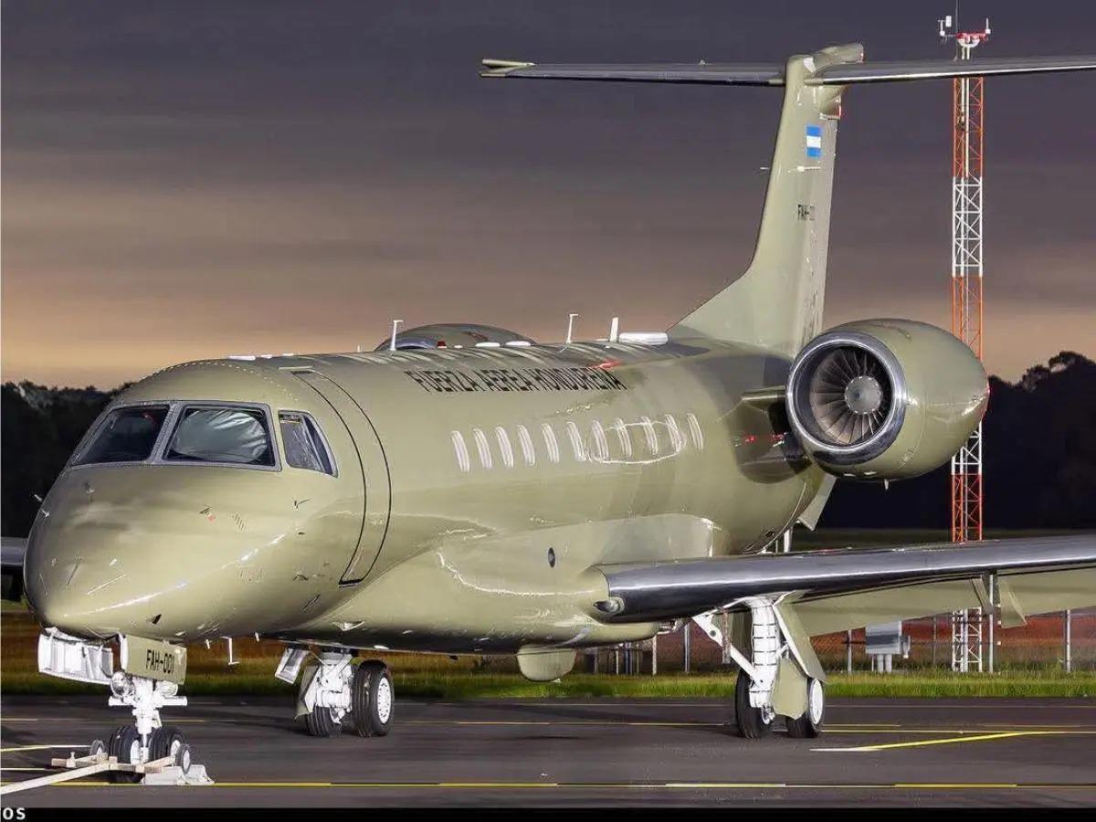 Honduras pone en subasta internacional el avión presidencial Embraer Legacy 600