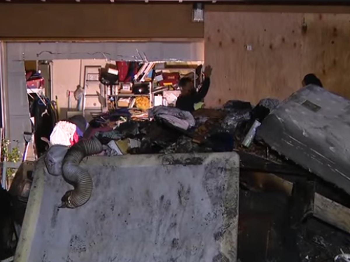 La vivienda quedó destruida.