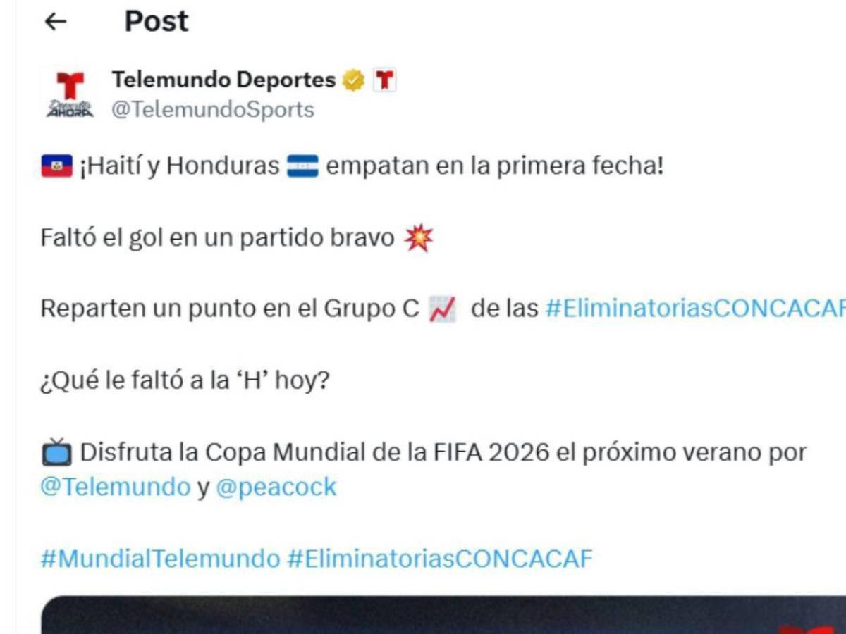 Reacciones nacionales e internacionales tras el empate de la Selección de Honduras