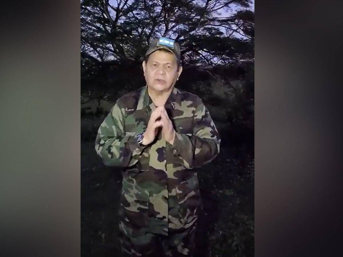 El general Romeo Vásquez Velásquez sale de su escondite