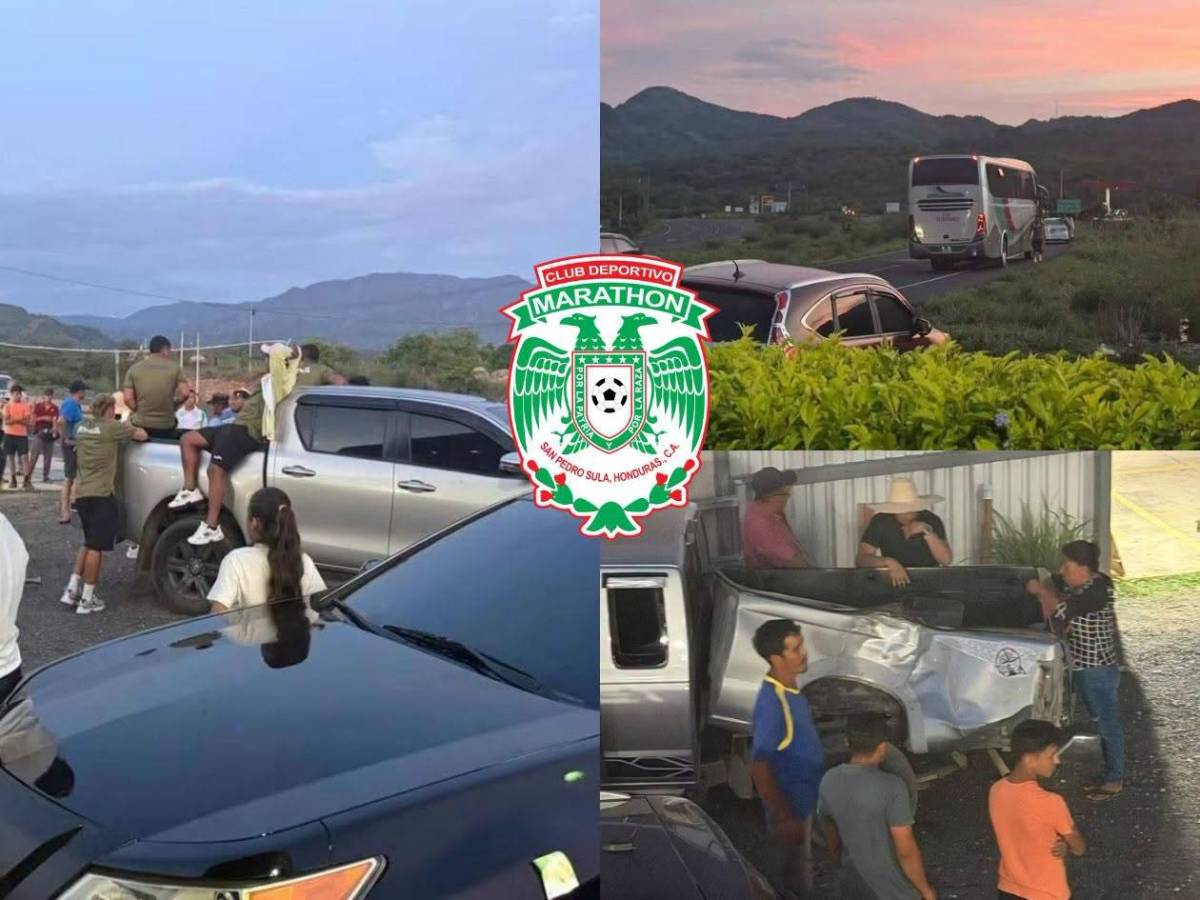 Marathón se lleva tremendo susto: sufre accidente en viaje a partido contra Lobos de la UPNFM
