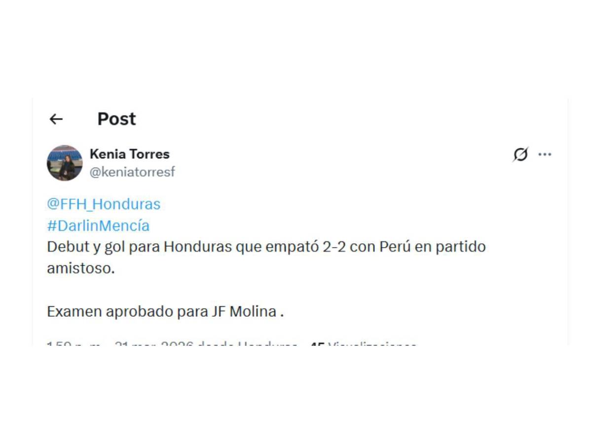 Ilusión en Honduras, sorpresa en Perú y señalan a futbolista tras el amistoso