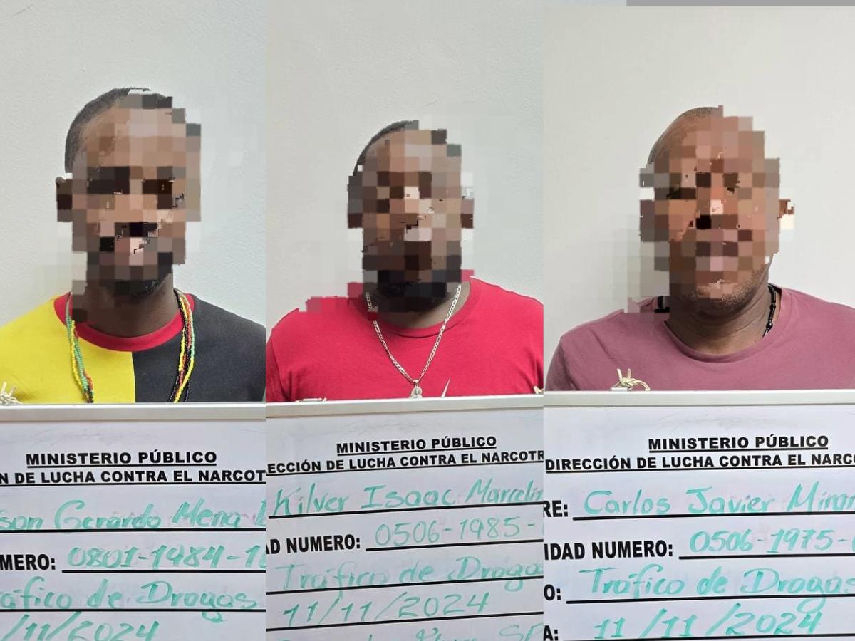 Con dos kilos de cocaína caen tres teleños en San Pedro Sula