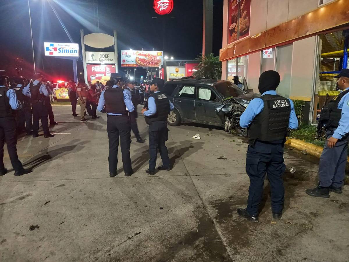 De película: la persecución que terminó en violento choque en San Pedro Sula