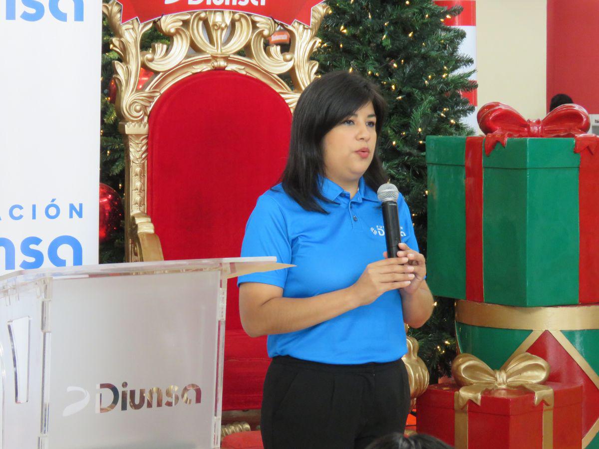 Gladys Ramírez, de Fundación Diunsa, uno de los máximos patrocinadores del evento.