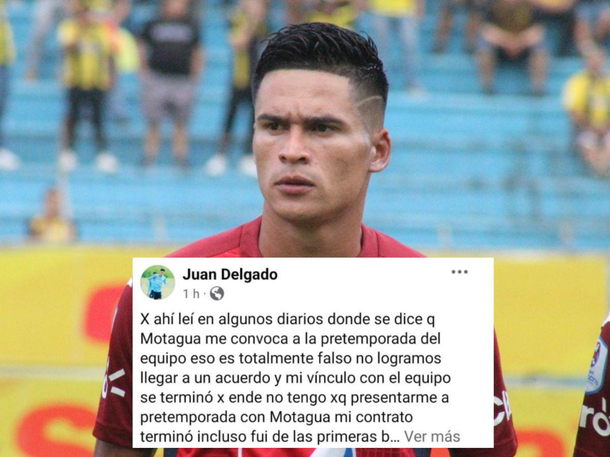 El post de Juan Delgado en sus redes sociales.