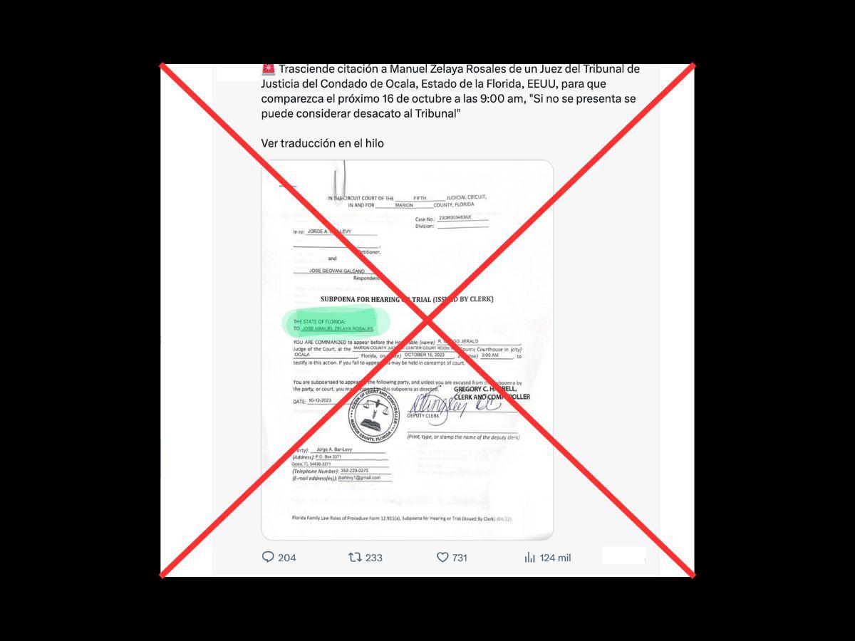 <p>Captura de pantalla a una publicación de X/Twitter hecha el 3 de septiembre de 2024. </p>