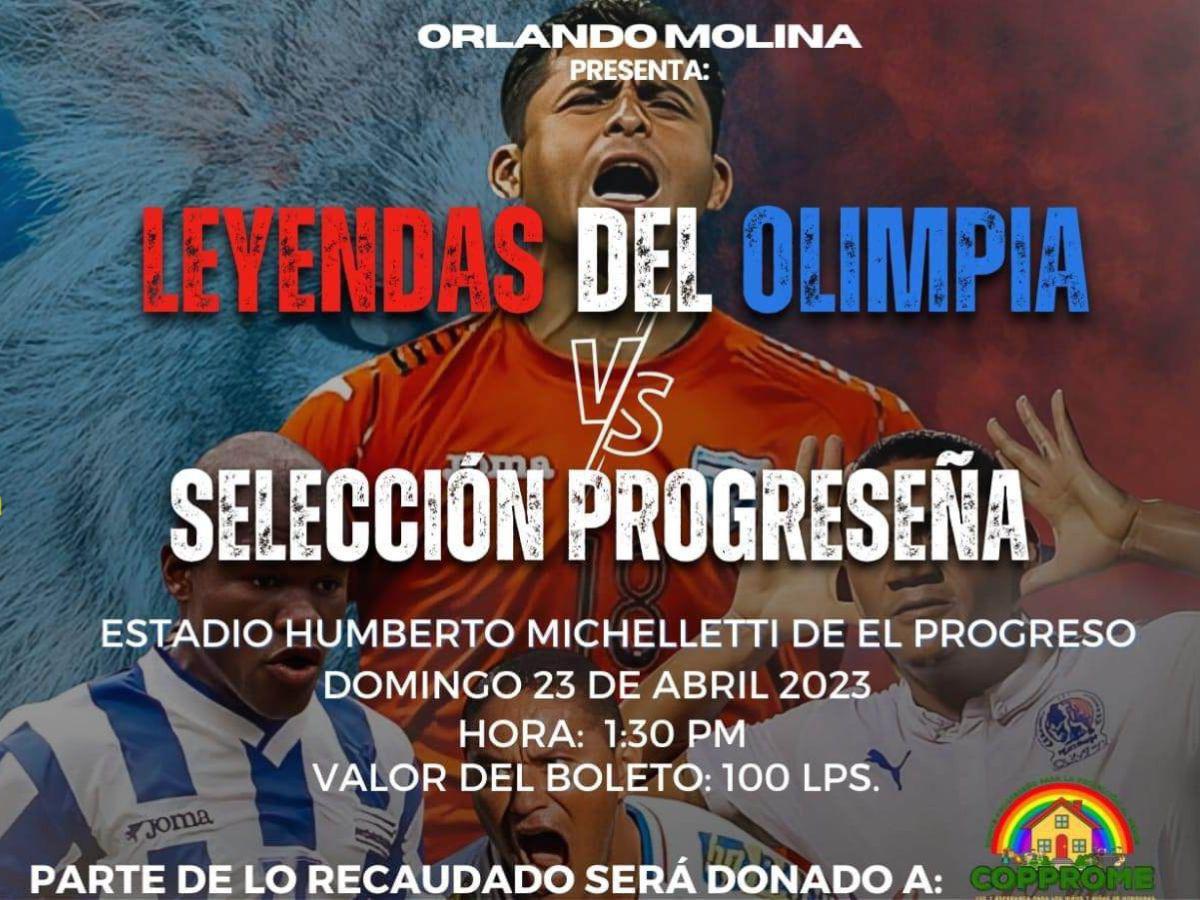 Leyendas de Olimpia y Selección progreseña, un duelo por una noble causa