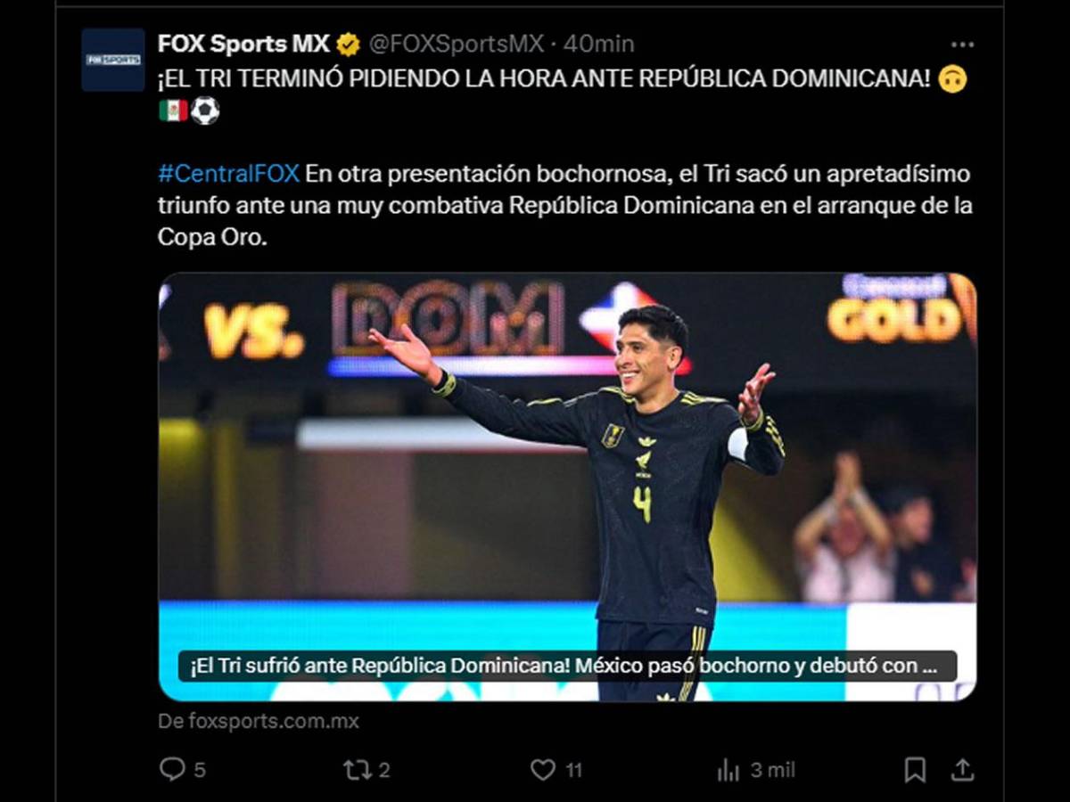 Prensa de México atiza y Faitelson explota tras debut en Copa Oro: No ilusiona a nadie