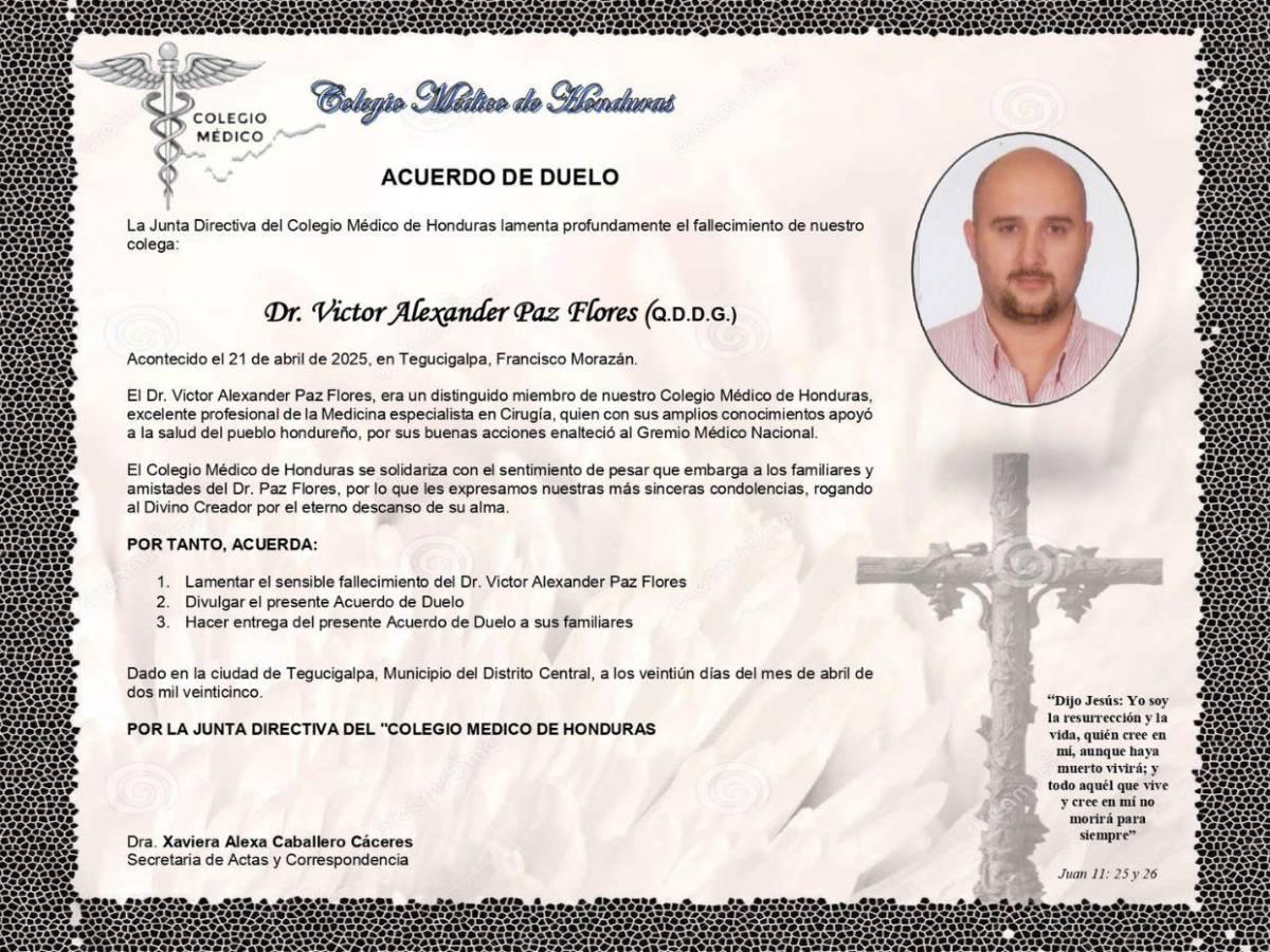 Cirujano hondureño muere en accidente; cayó a un abismo junto a su esposa