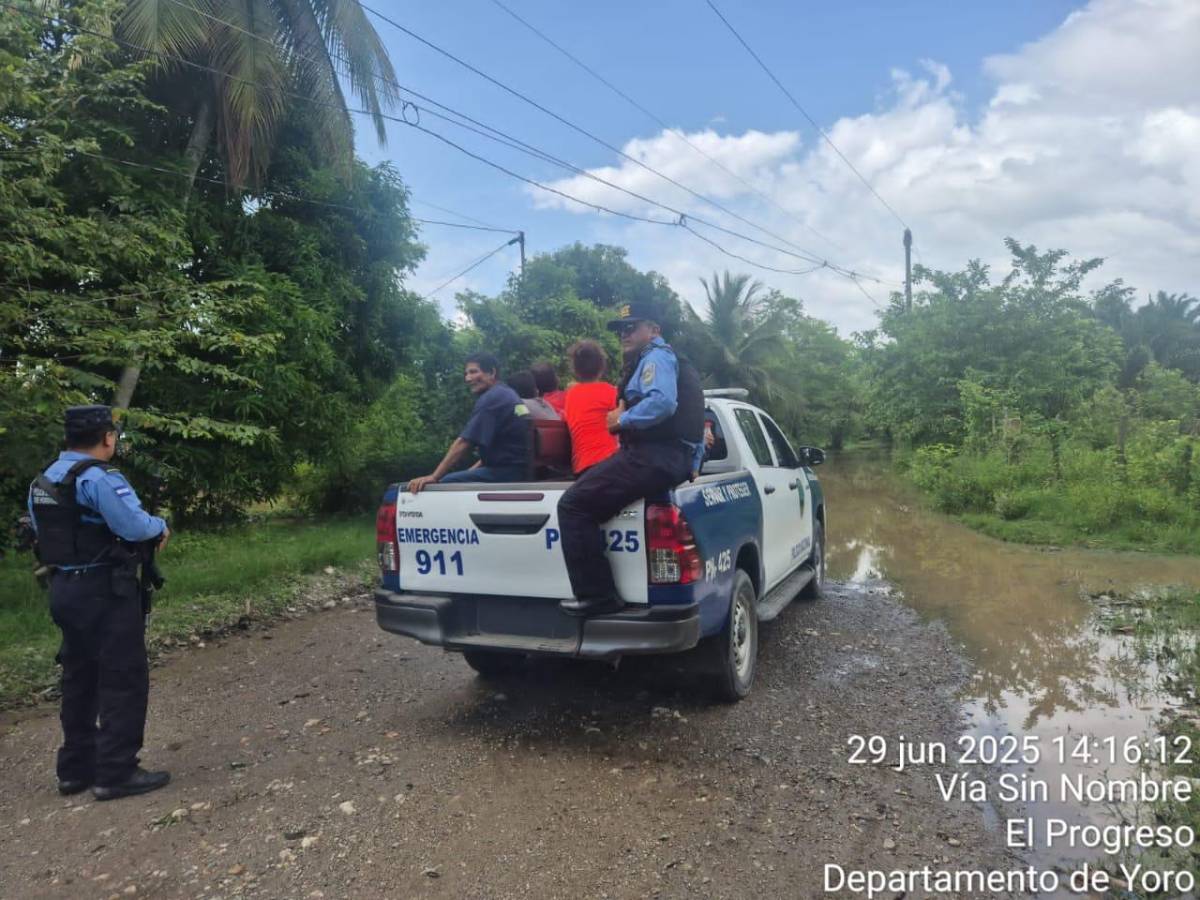 Refuerzan seguridad en zonas afectadas por inundaciones en El Progreso, Yoro
