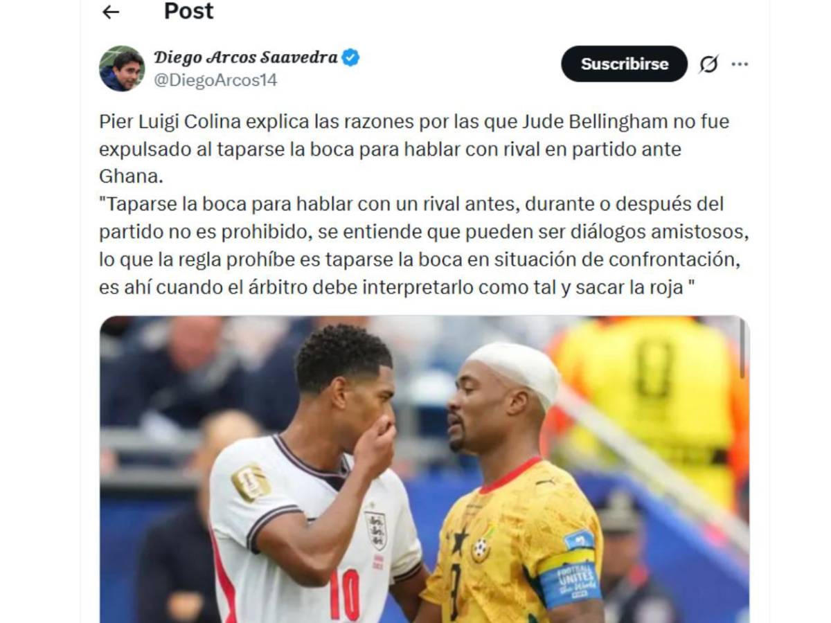 Said Martínez desata debate mundial tras polémica decisión con Jude Bellingham
