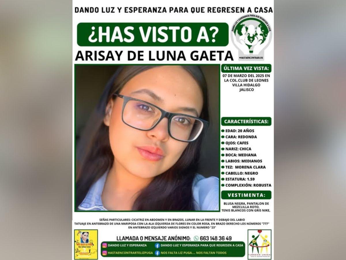 Desaparece Arisay de Luna; fue forzada por hombres a subir a camioneta negra